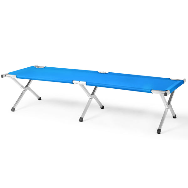 Portable Folding Camping Cot with Carrying Bag - Army Blue