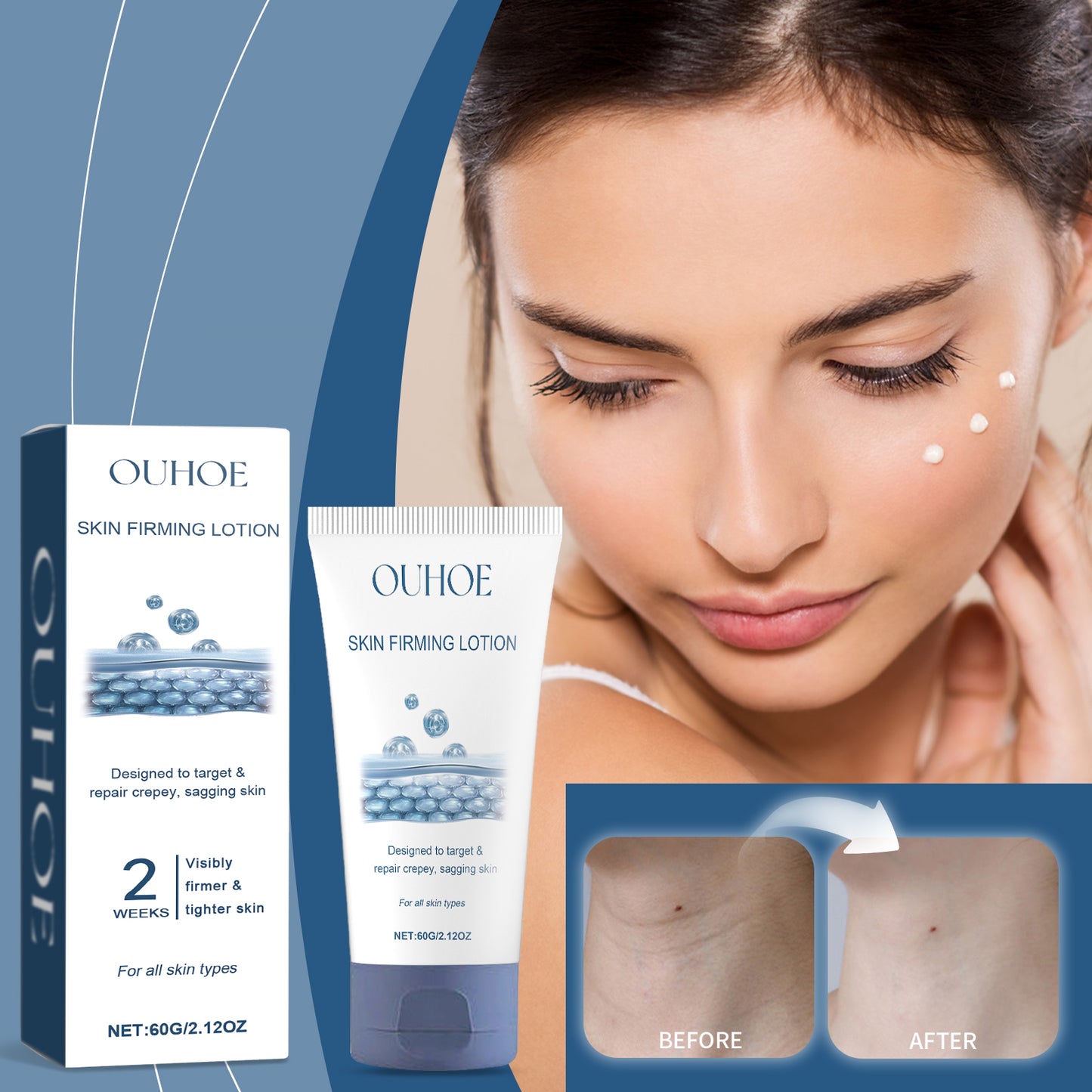 Firming Neck Cream with Retinol & Shea Butter - Anti-Wrinkle Moisturizer