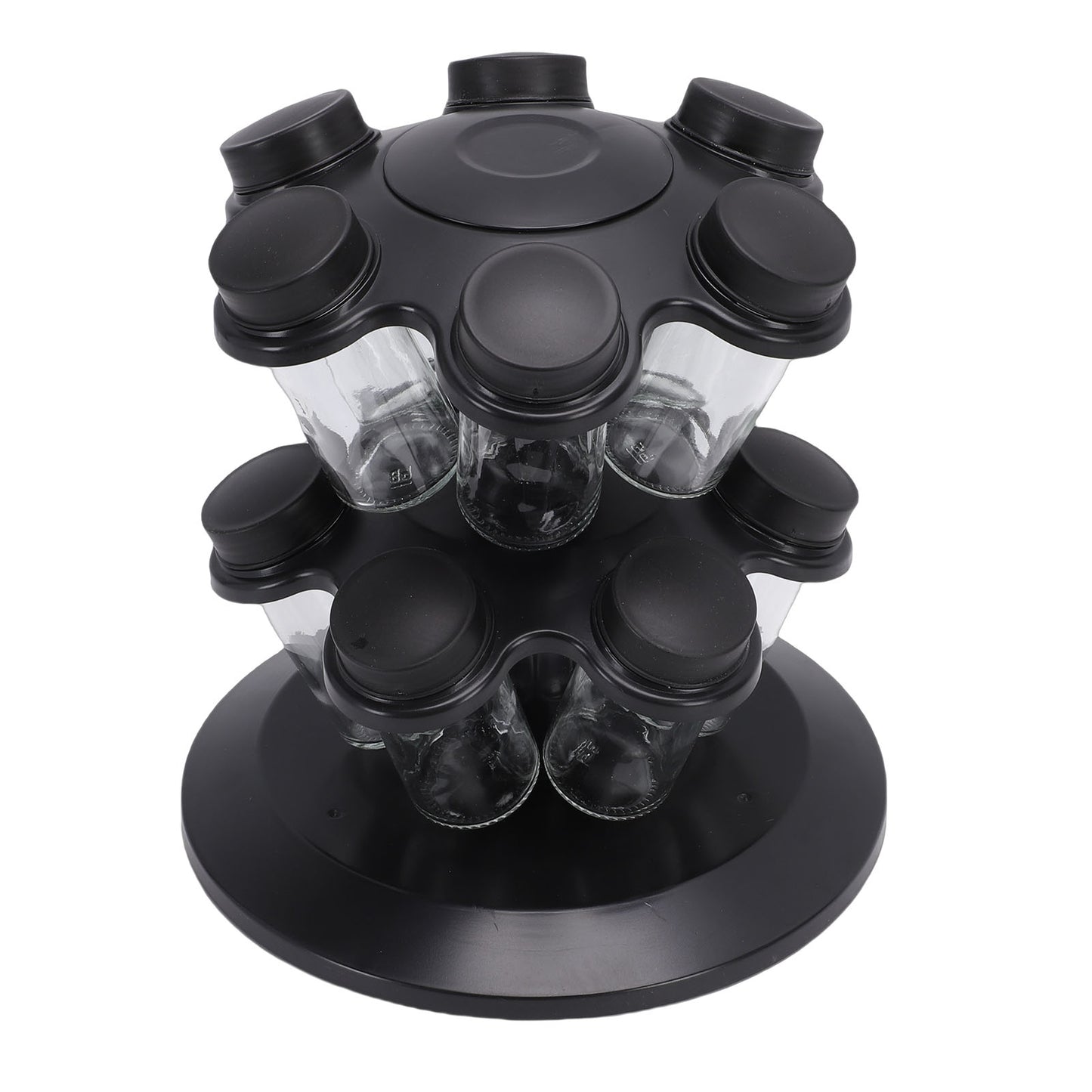 Revolving Countertop Seasoning Bottle Rack Organizer Kitchen Rotating