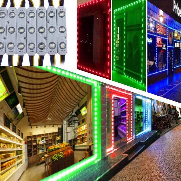 LED Spotlights with 3 Lights and 20 Modules, Outdoor Waterproof Signage Lighting