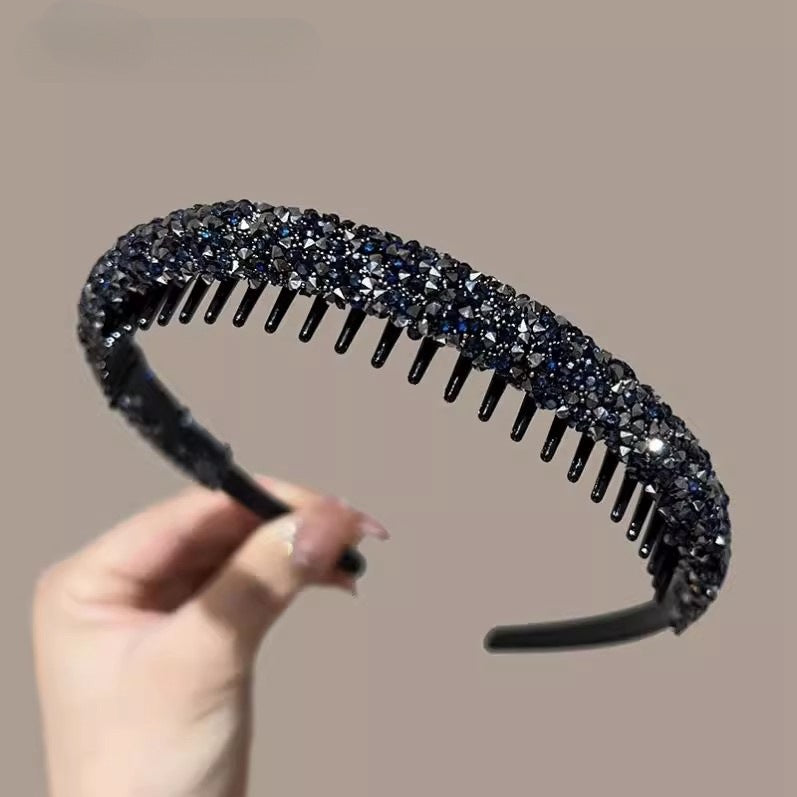 Non-Slip Tooth Headband - Decorative Rhinestone Hair Accessory for Women