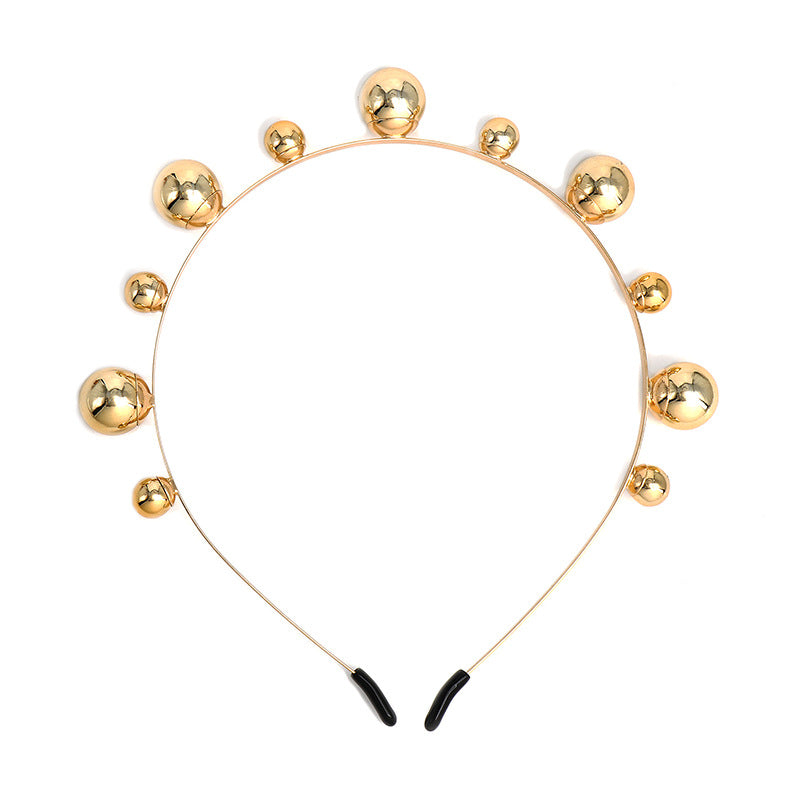 Women's Gem-Inlaid Headband with Gold Plating