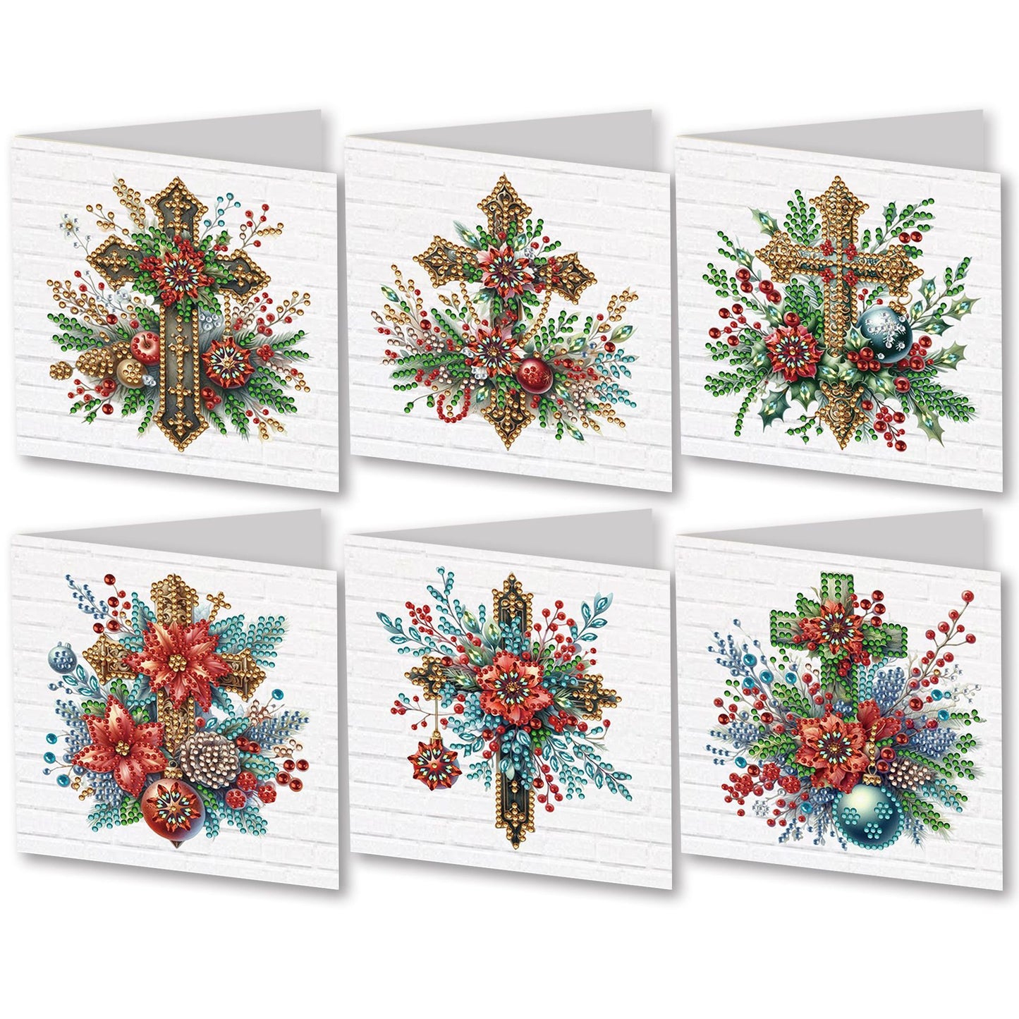 Handwritten Halloween Greeting Card Set - DIY Festive Diamond Cards