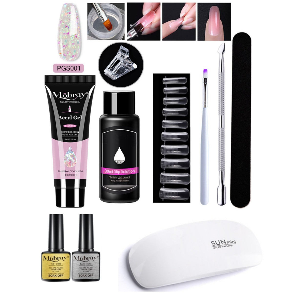 Nail Art Resin Extender Kit - 12 Colors