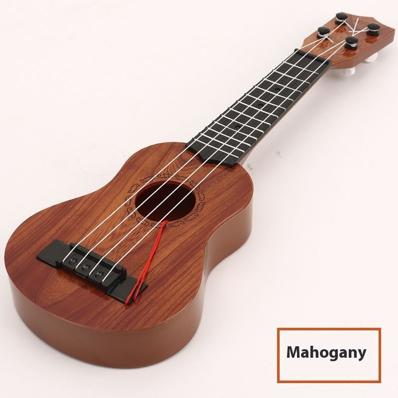 Ukulele Toy Guitar for Kids Wooden Musical Instrument - Multiple Colors