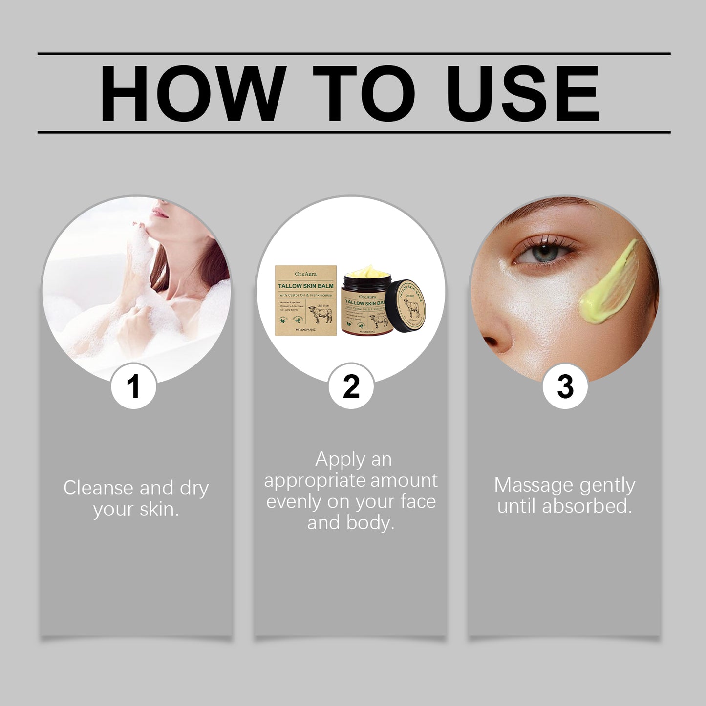 Deep Moisturizing Tallow Cream for Face and Body - Hydrating Skin Care