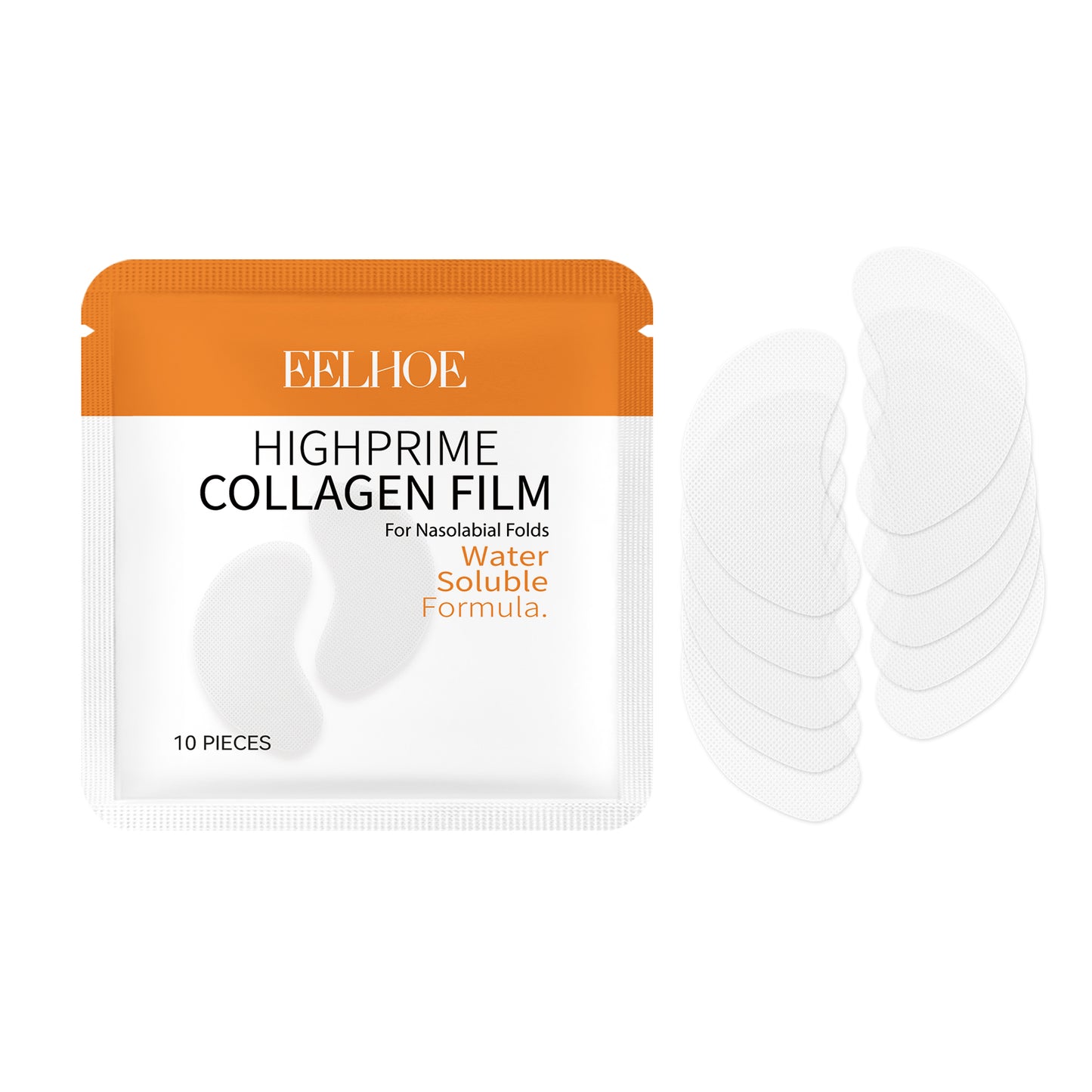 Collagen Film for Nasolabial Folds - Anti-Aging Firming Skin Treatment (10 Pcs)