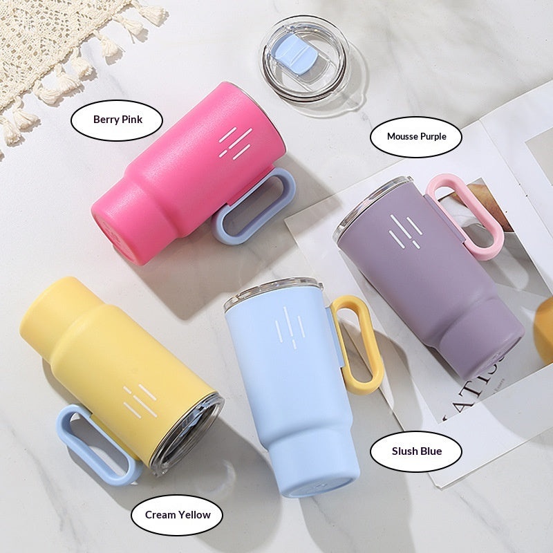 Double-Walled Stainless Steel Coffee Mug 560ml with Handle - Luxury Home Drinkware