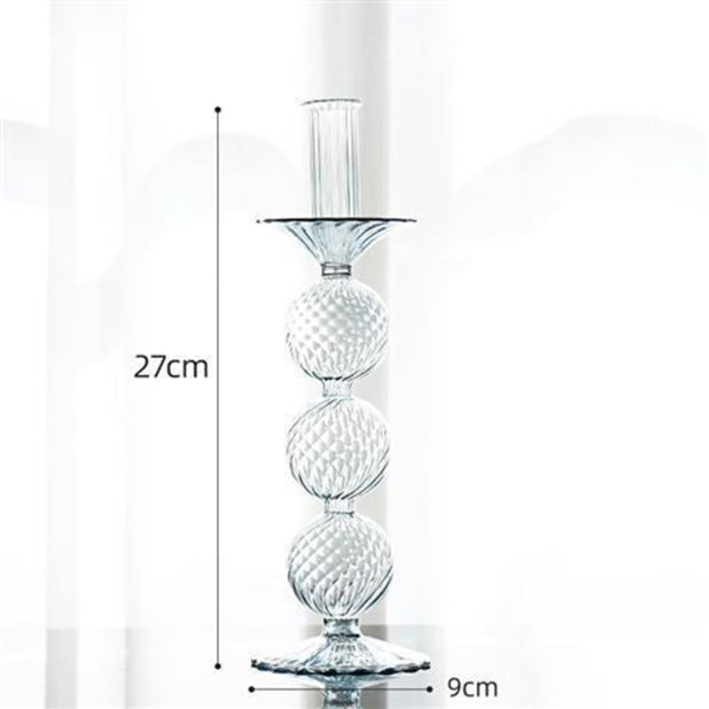 Glass Candle Holder Vase for Home Decor - Elegant Table Centerpiece