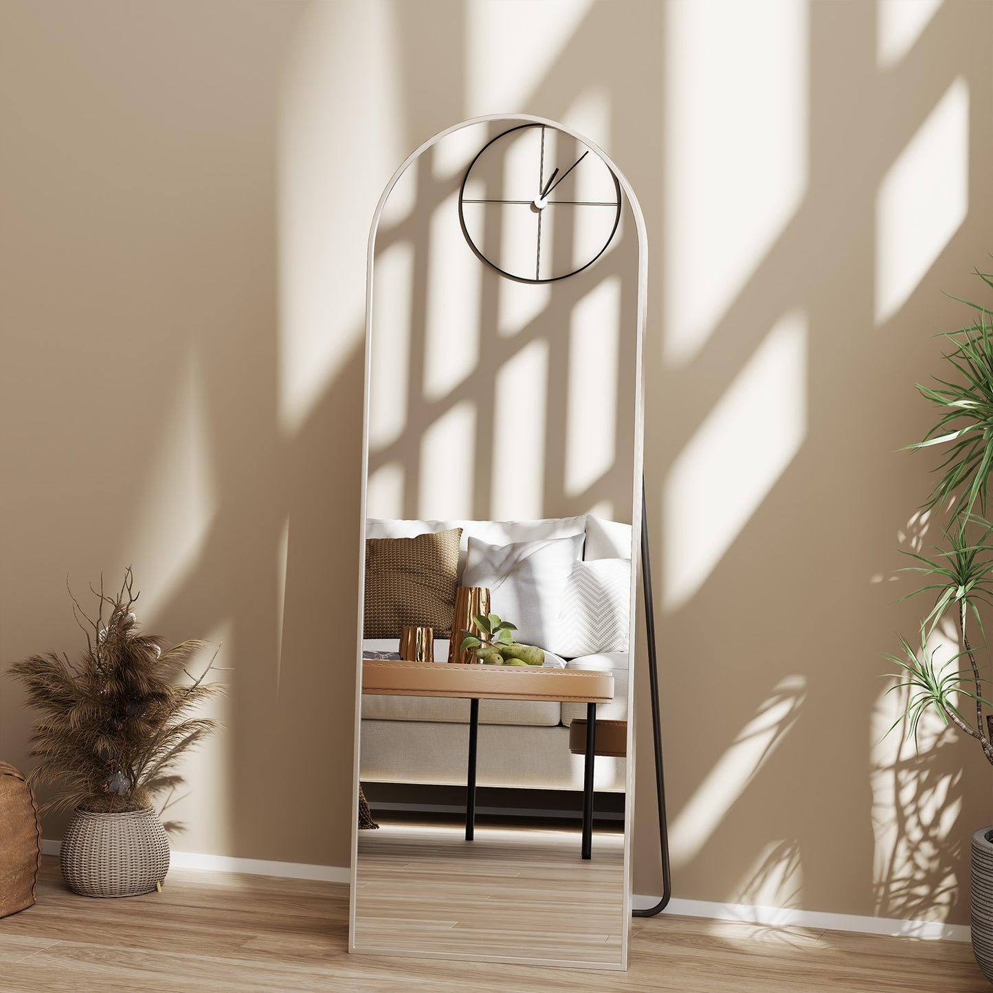 Arched Full Length Floor Mirror - Standing, Leaning or Wall Mounted