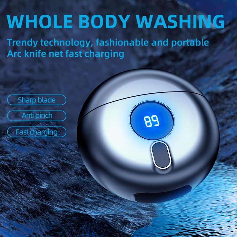 Mini Electric Razor with LED Display USB Rechargeable