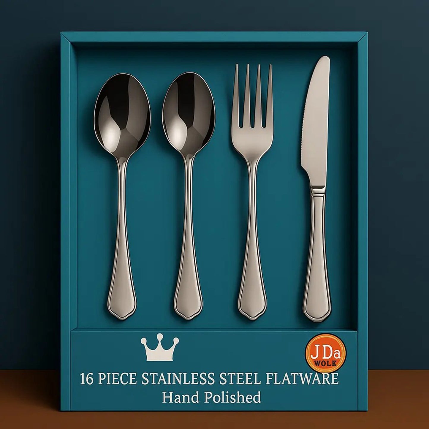 16-Piece Premium Stainless Steel Silverware Set for 4 - Elegant Utensils