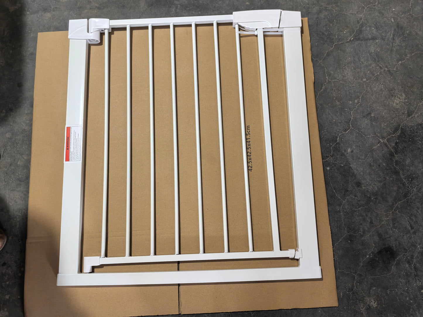 Wide Baby Gate 29.5-45.3" with Walk-Through Design - White