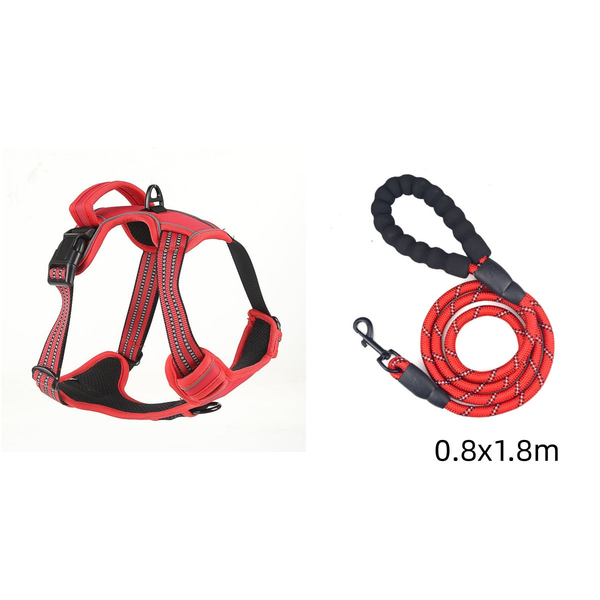 No Pull Breathable Reflective Dog Harness with Adjustable Size and Color Options