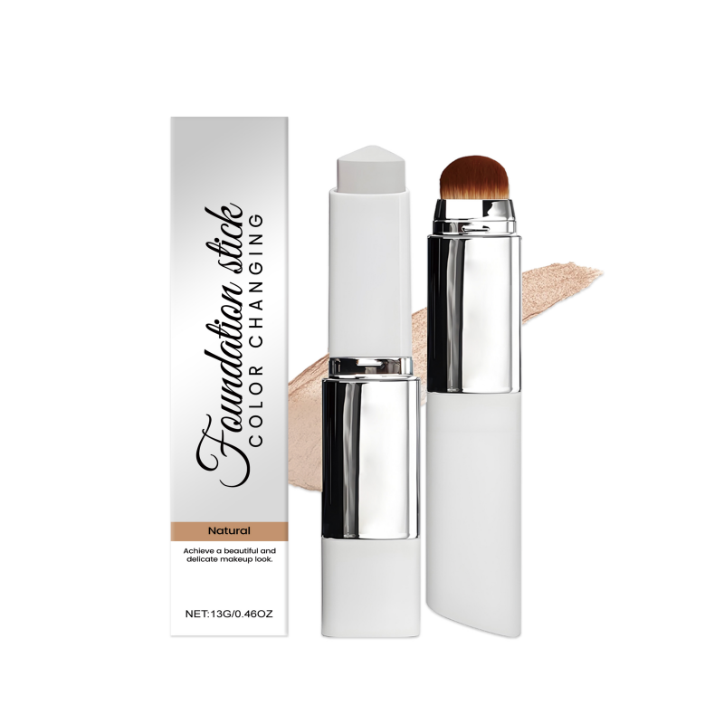 2-in-1 Color-Changing Foundation Stick - Lightweight Moisturizing Matte Coverage 13g