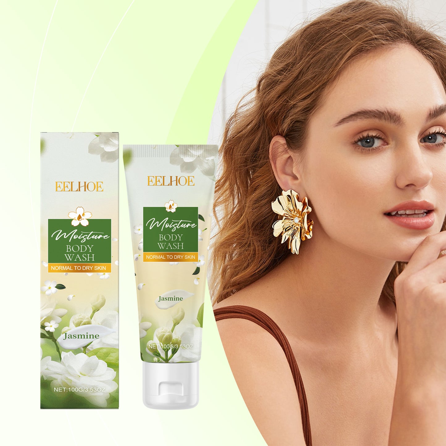 Jasmine Moisturizing Body Wash - Gentle Cleansing & Smoothing Formula