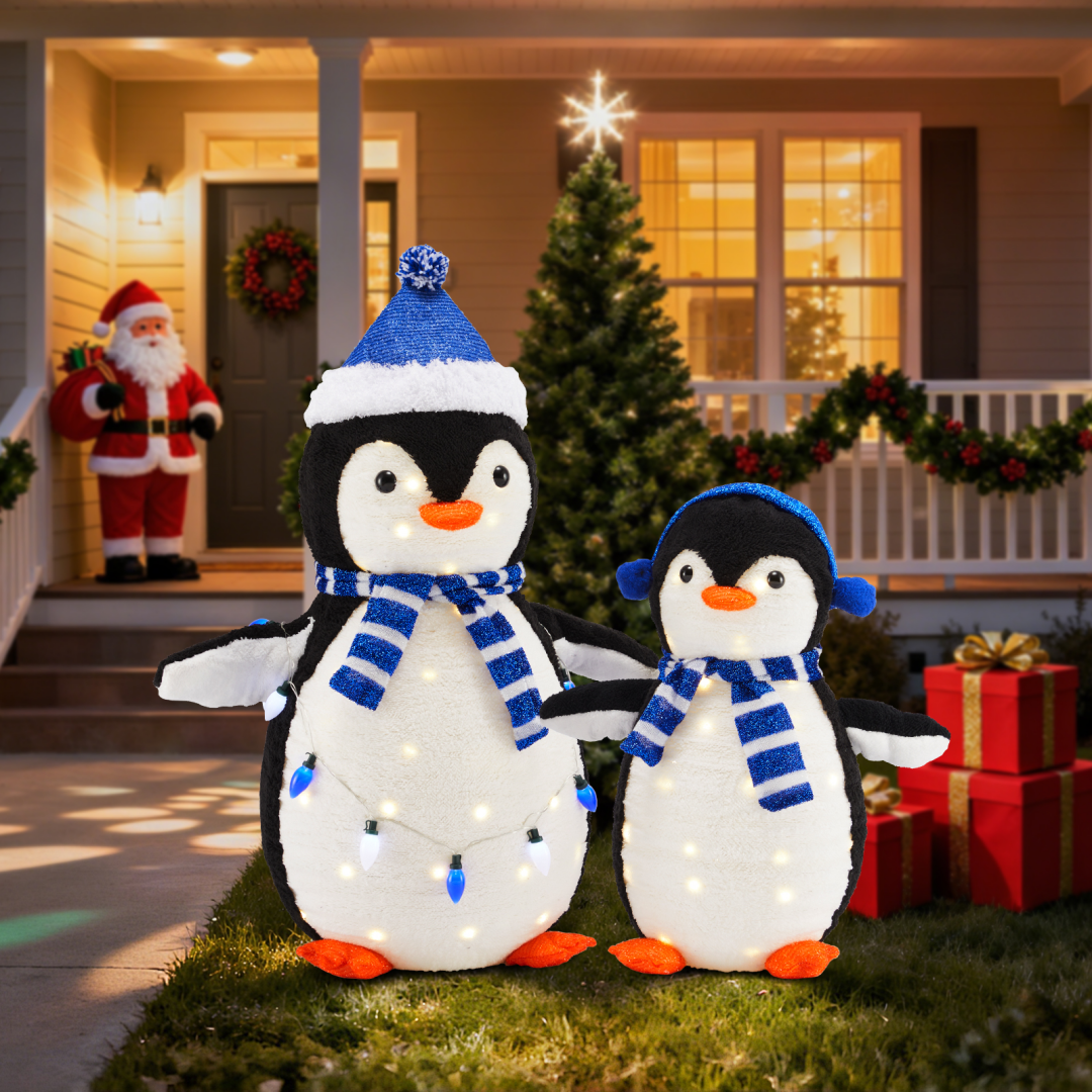 Illuminated Penguin Outdoor Decoration with LED Lights