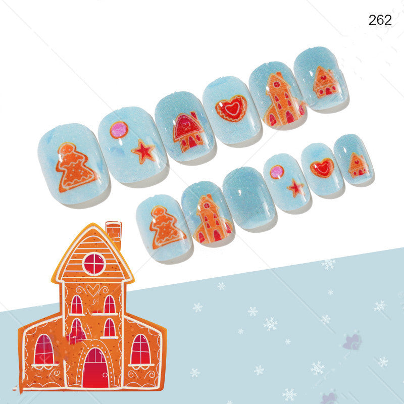 Christmas Kids Nail Stickers 24 Pieces Wearable Nail Art for Children