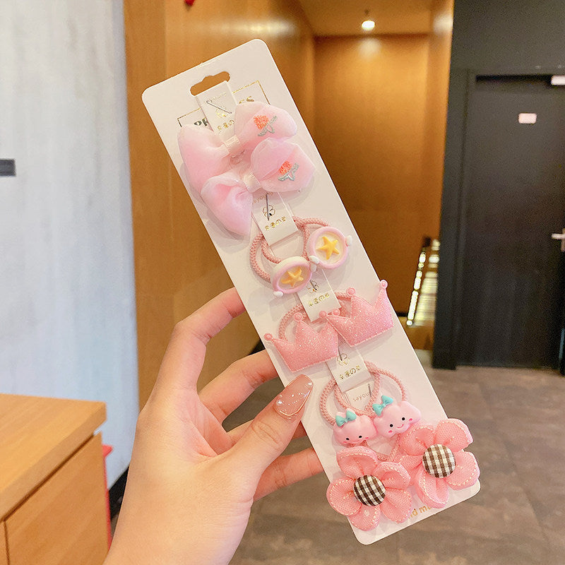 Children's Hair Accessories Head Flower Princess Hairpin Set for Girls