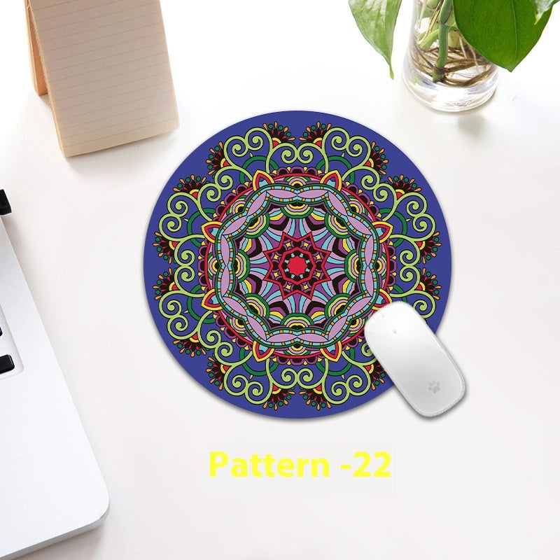 Ethnic Pattern Round Table Mat - Small Thickening Non-Slip Kitchen Accessory
