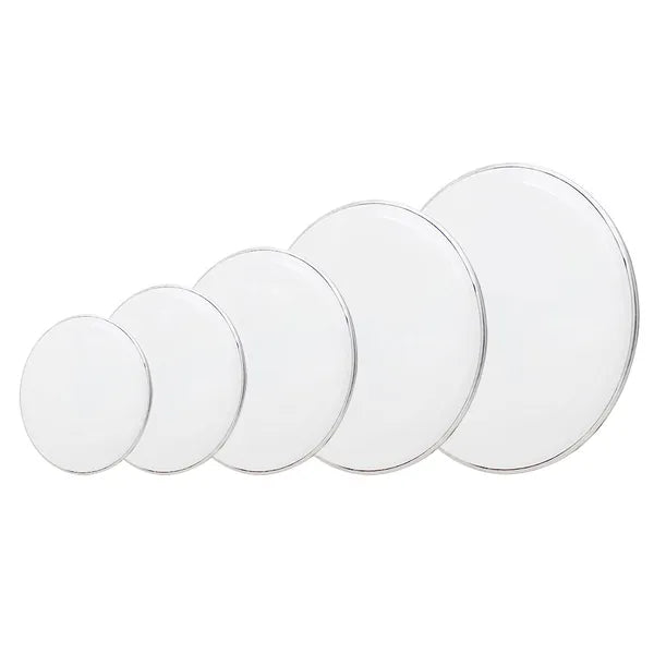 White Drum Heads Set - 22", 16", 14", 13", 12" - PET Material