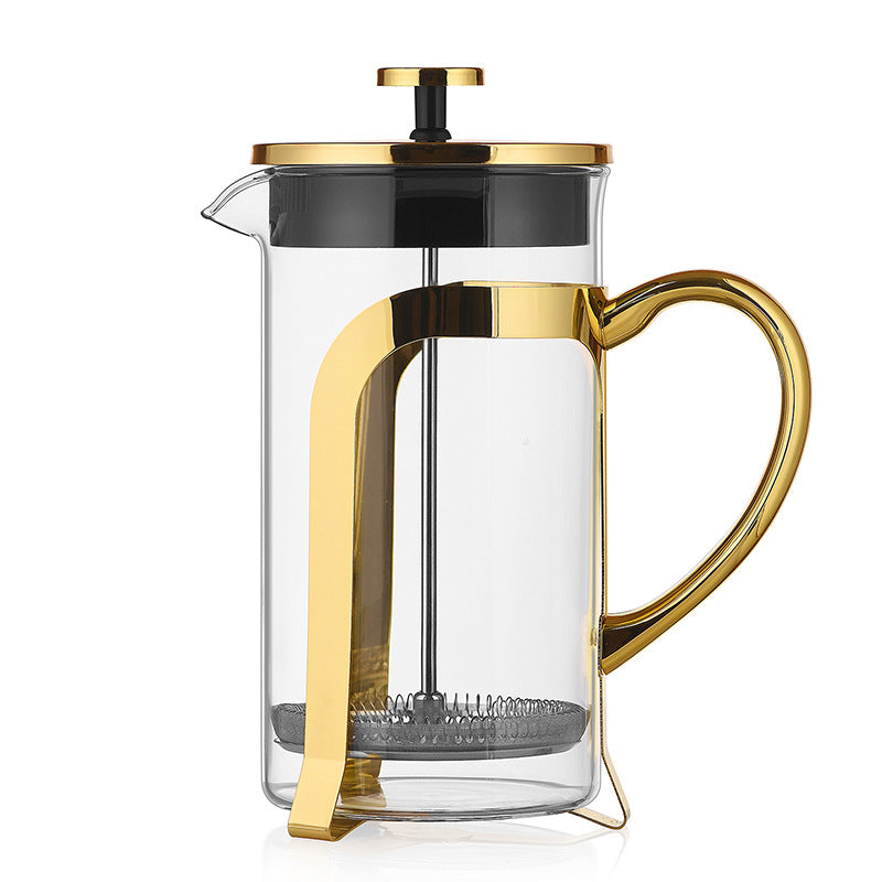 French Press Coffee Maker Borosilicate Glass 350ML-1000ML Household Filter Pot