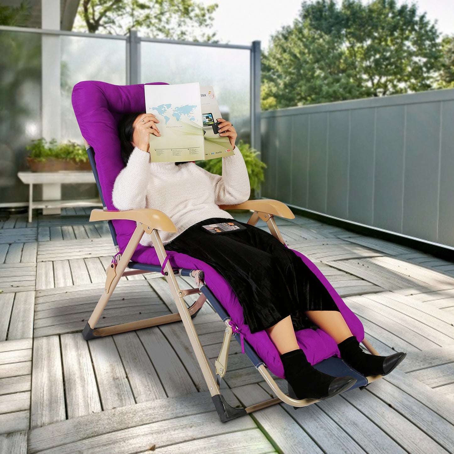 Comfortable Lounger Cushion for Deck Chairs - 67x22in & 71x22in Options