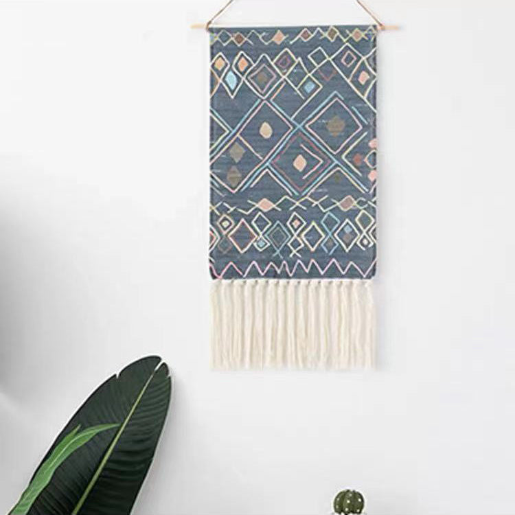 Hand-Woven Tassel Tapestry Wall Hanging Home Decor - 70x50cm