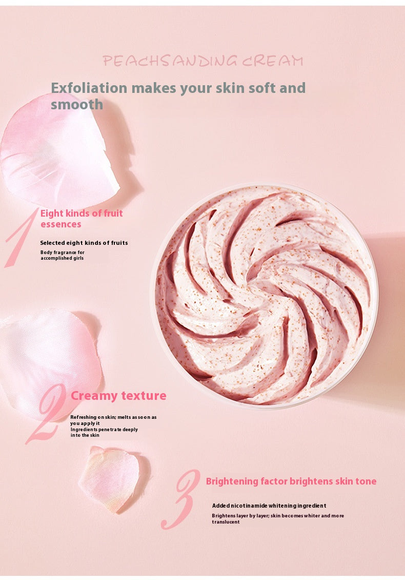 Peach Moisturizing Body Scrub Cream - 200g Hydrating Exfoliator