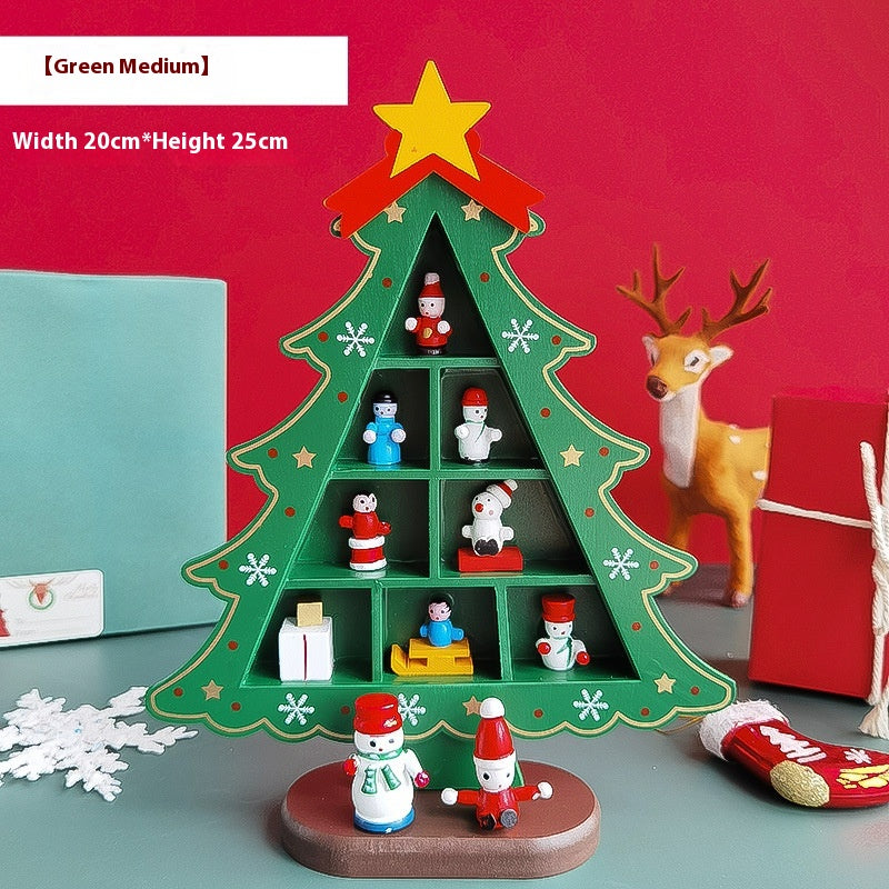 Mini 3D Wooden Christmas Tree Decorations - DIY Holiday Home Decor