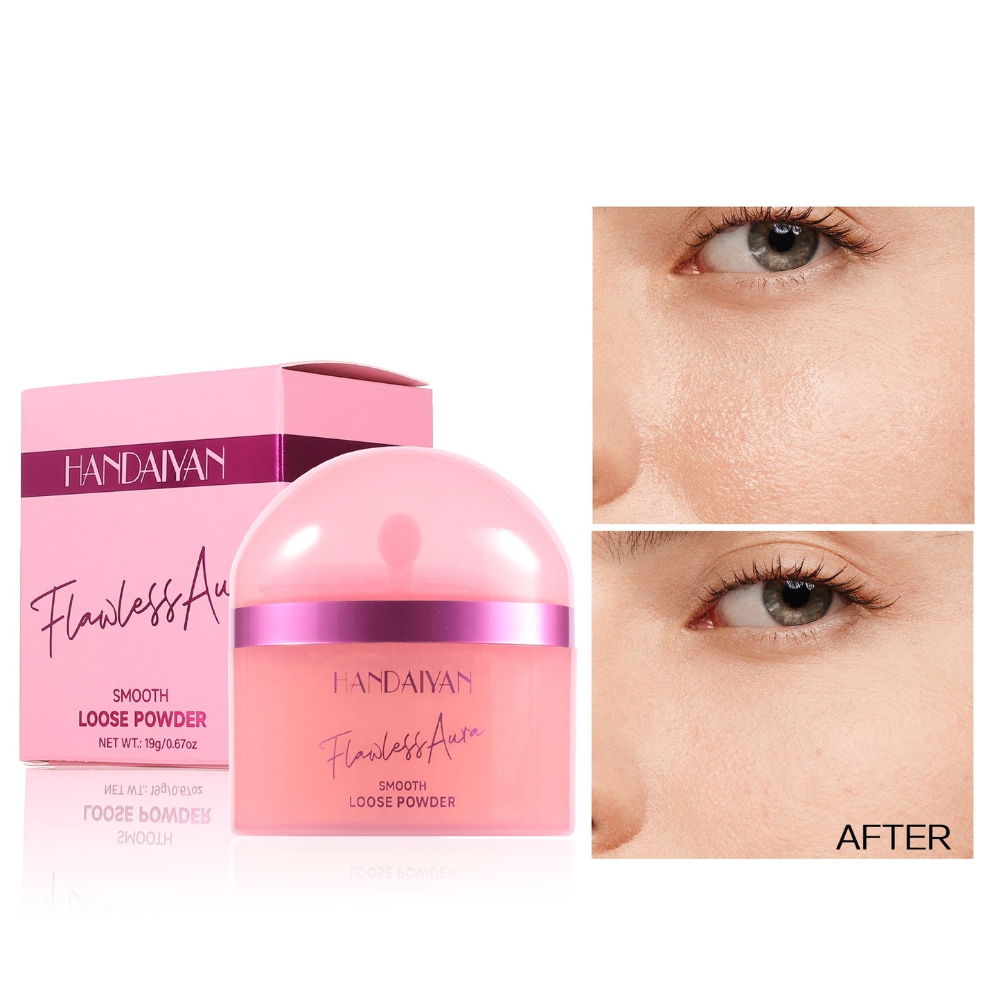 Concealing Waterproof Setting Powder - Oil Control, Brightening, Long-Lasting Makeup Finish