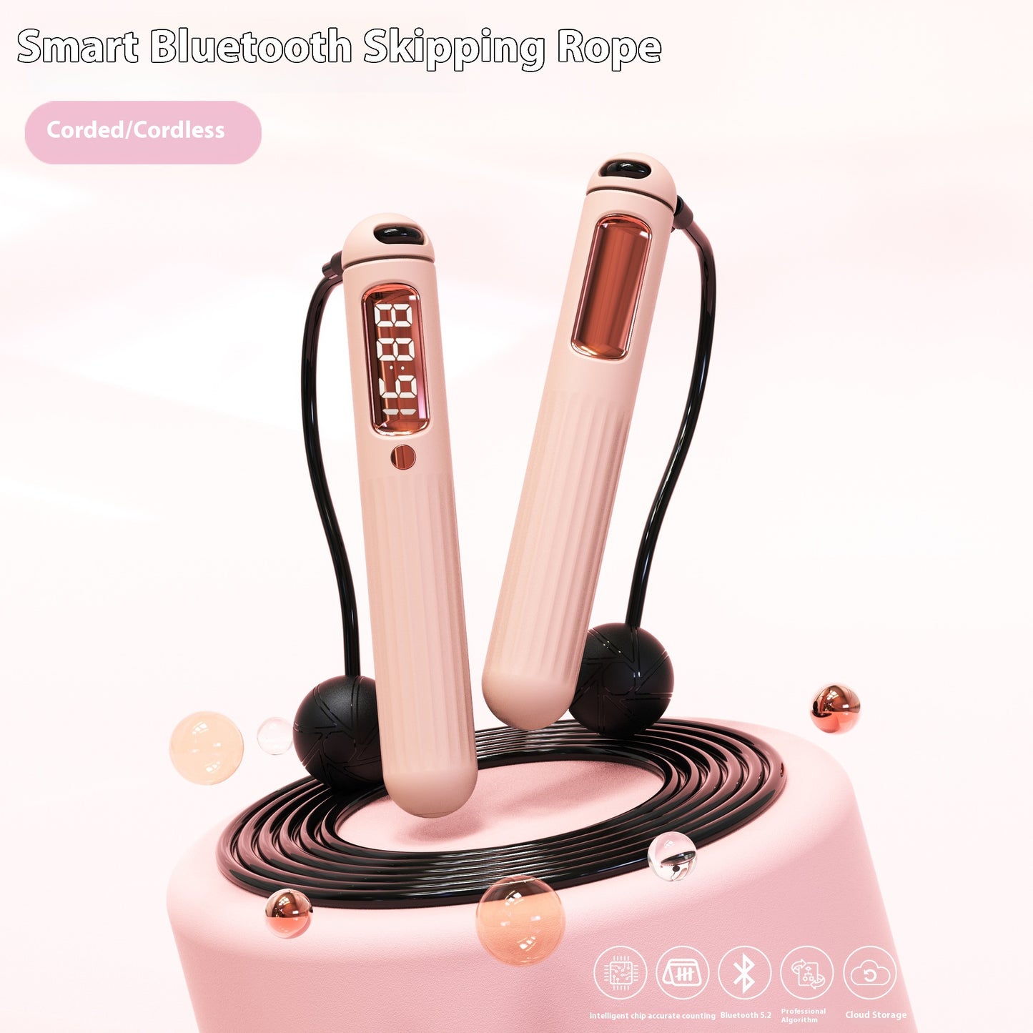 Smart Bluetooth Skipping Rope with Counter for Fitness Training