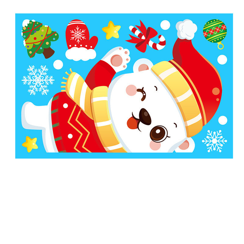 Christmas Wall Stickers Snowflakes Decoration PVC Waterproof Decals