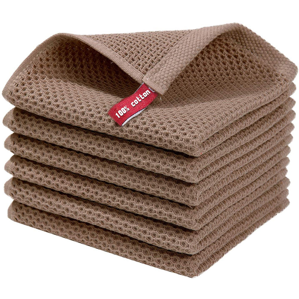 Cotton Honeycomb Dishcloths - Absorbent Thickened Kitchen Cleaning Cloths Set