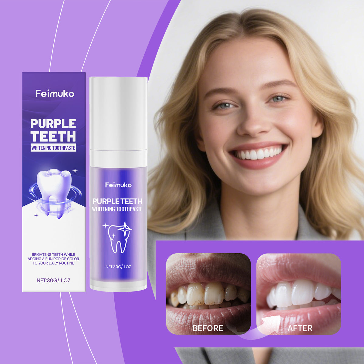 Purple Whitening Toothpaste 30g