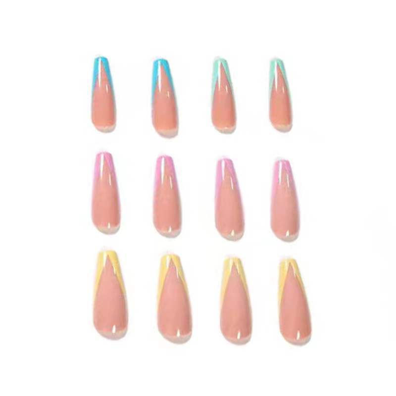 Colorful Ballet Nail Patches Detachable Wearable Nail Art