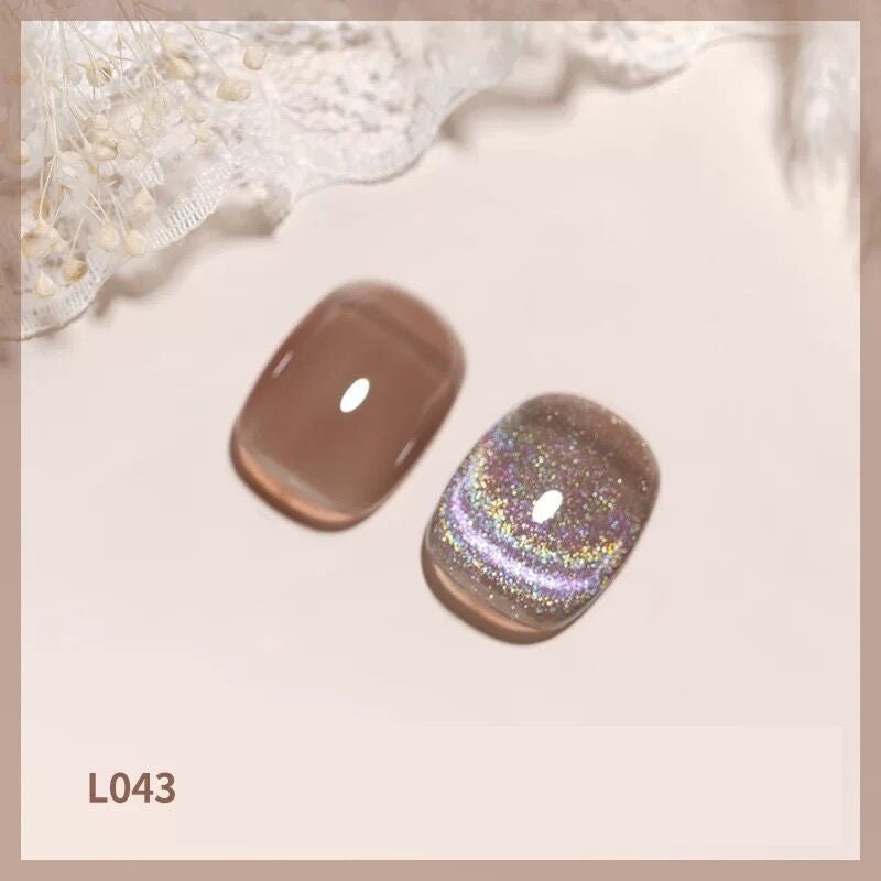 Colorful Laser Cat Eye Nail Polish Set - UV Gel & Acrylic Compatible