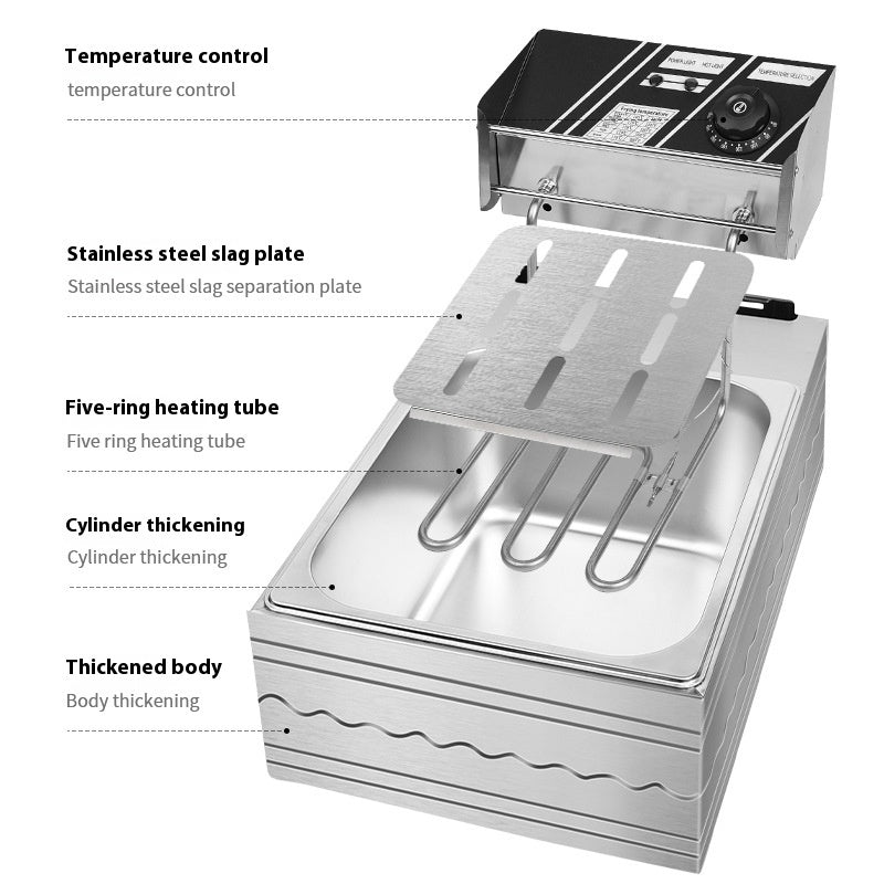 Electric Blast Furnace for Food Heating and Cooking 6L US 110V