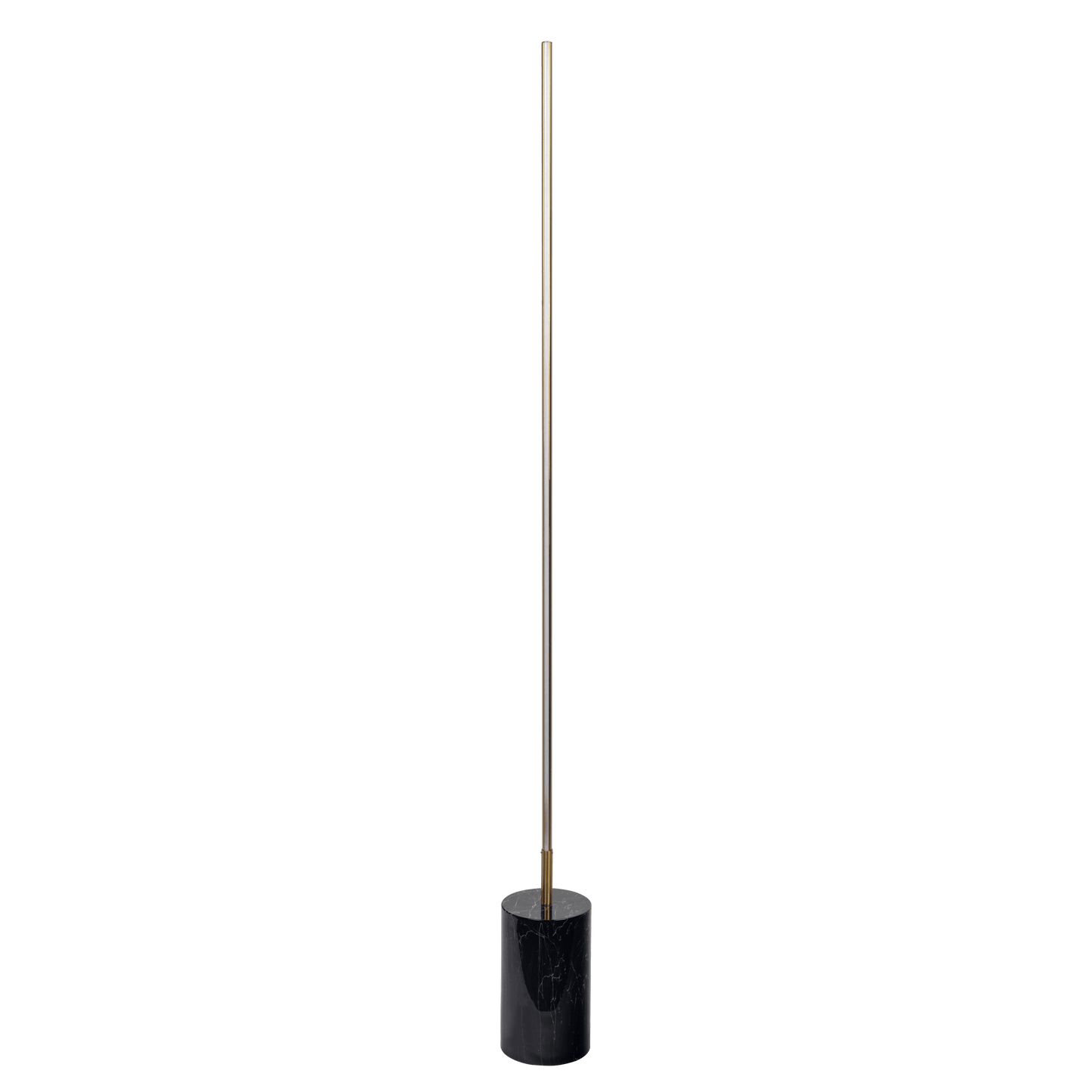 Prism Brassed Gold LED Floor Lamp With On Off Faux Marble Base