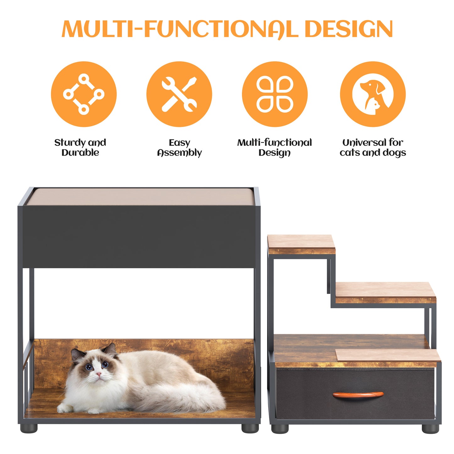 Pet Step Window Perch,Bunk Beds Perch For Dogs Bedside Lounge