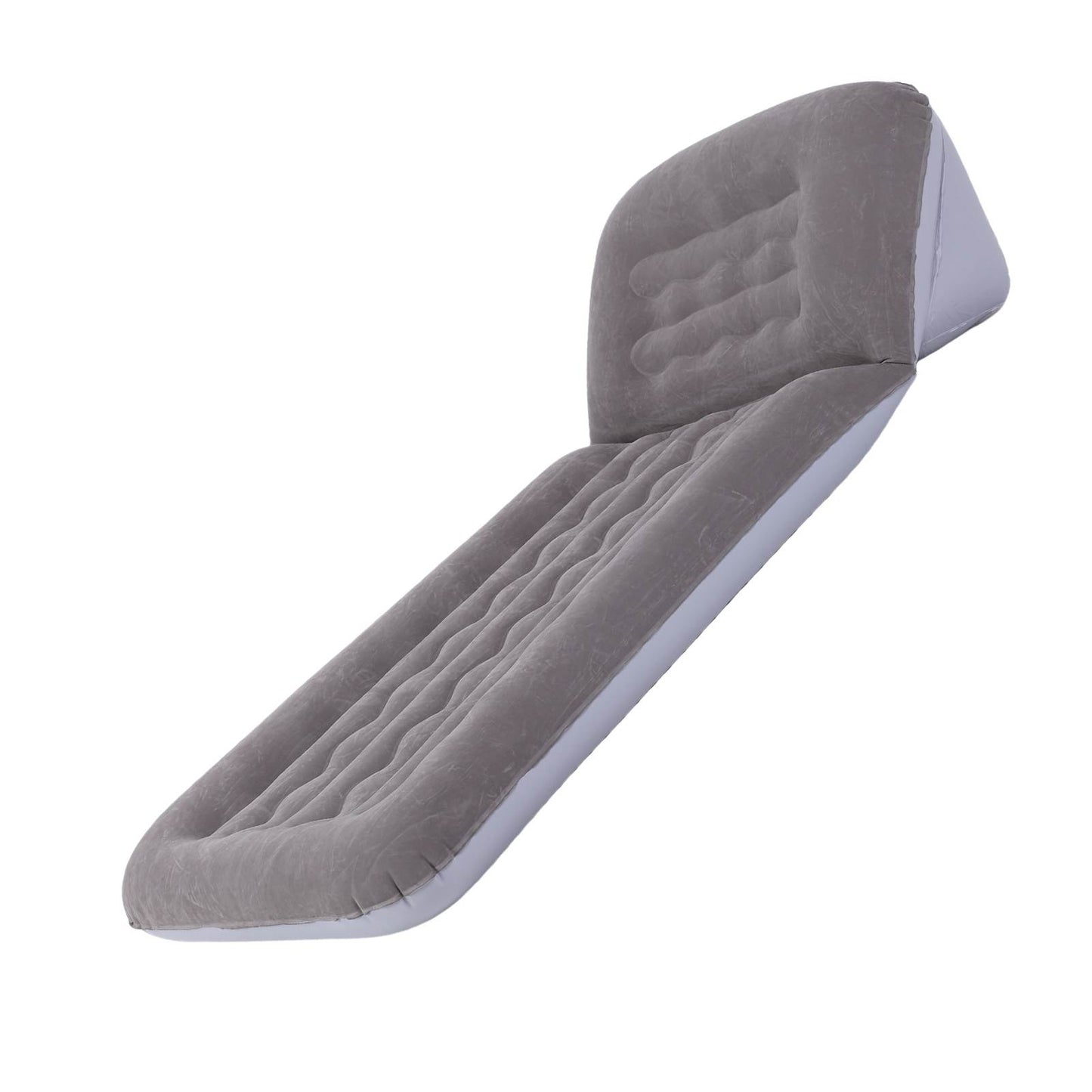 Inflatable Lounger With Adjustable Backrest Flocked PVC Portable Blow