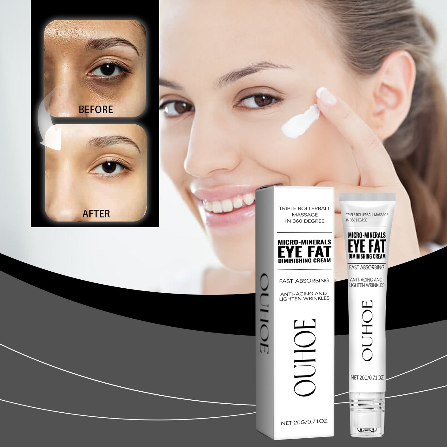 Micro-Minerals Eye Cream for Puffiness, Anti-Wrinkle & Firming Treatment