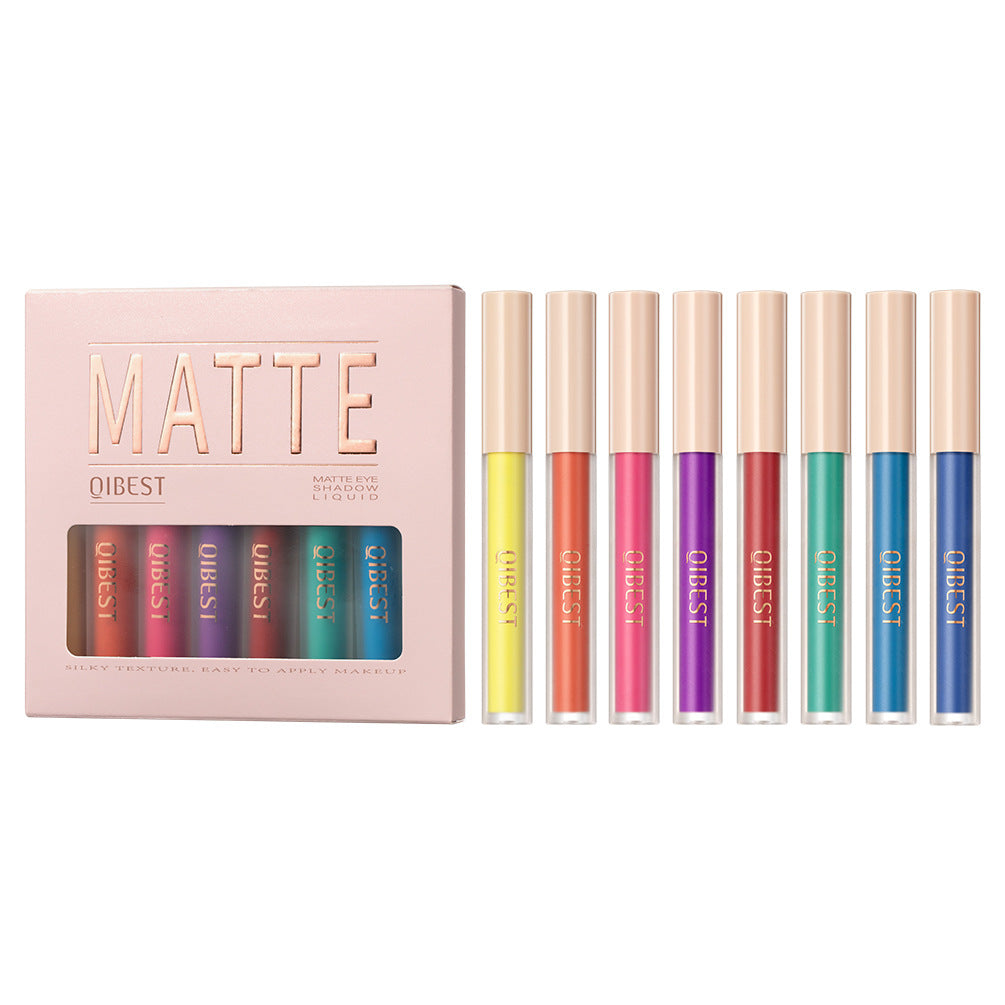 Matte Liquid Eyeshadow Set - Vegan, Waterproof, 8 Shades for Eye Makeup