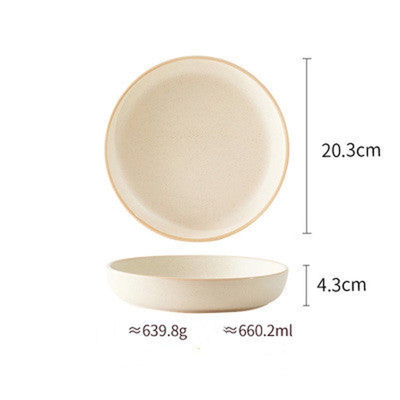 Ceramic Dinner Plate Set - Matte Finish, Microwave & Dishwasher Safe