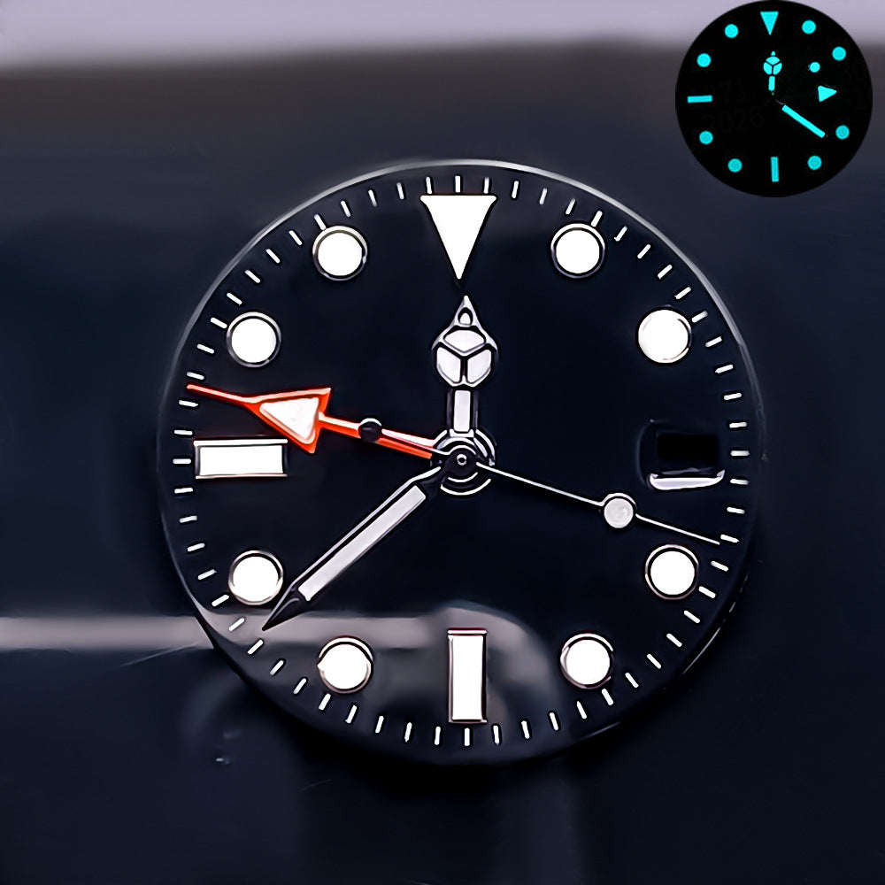 39.5mm Watch Case Components for NH34 Mechanical Movement - Silver