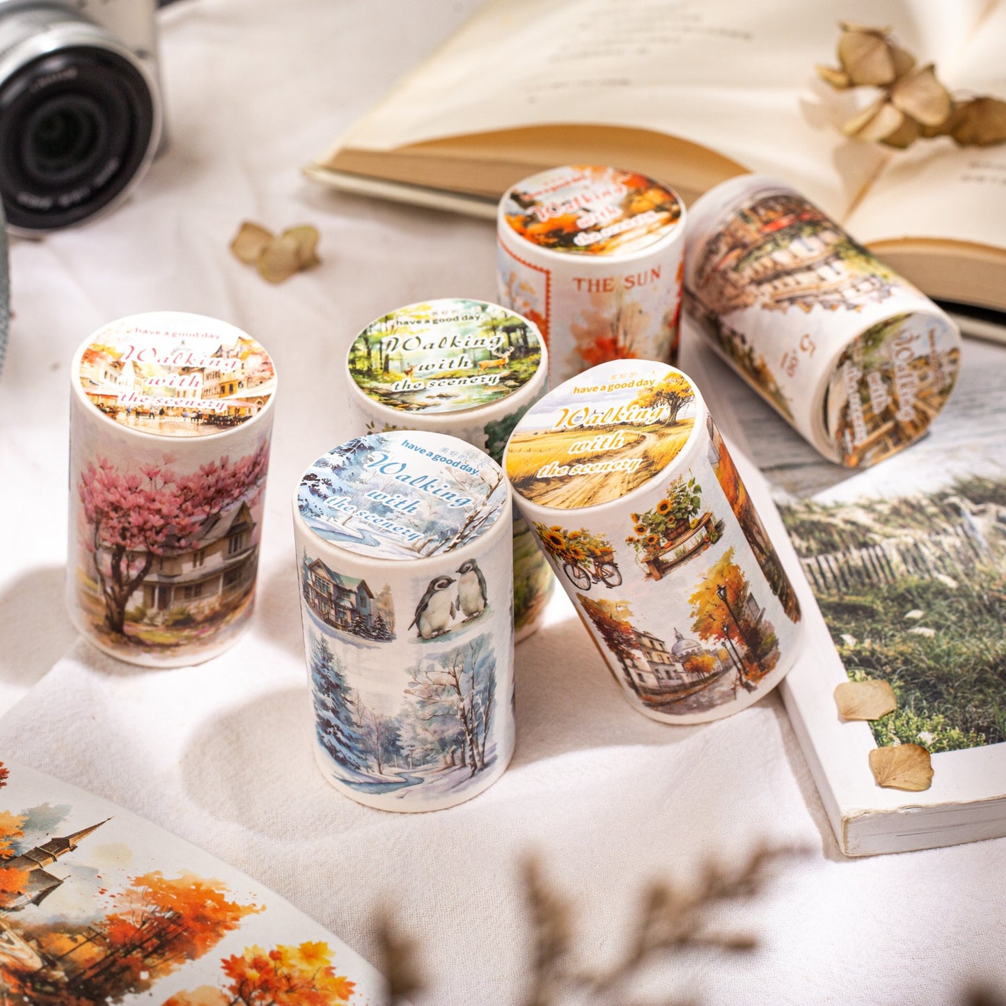 Decorative Landscape Tape Set - 6 Models for DIY Home & Garden Projects