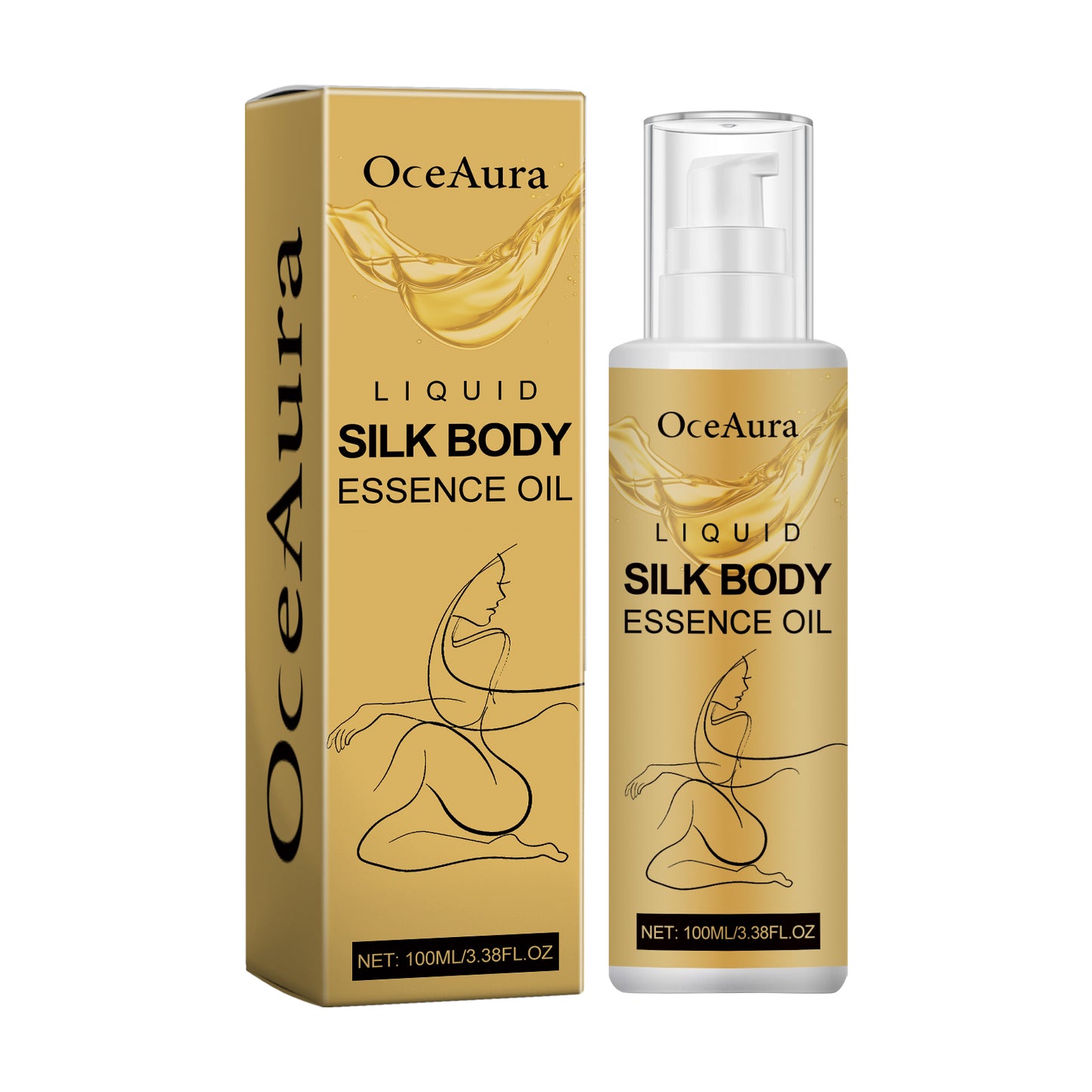Liquid Silk Body Essence Oil - Firming & Moisturizing Skin Treatment 100ml