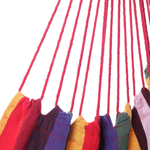 Rainbow Hanging Chair with 2 Pillows - Cotton Canvas
