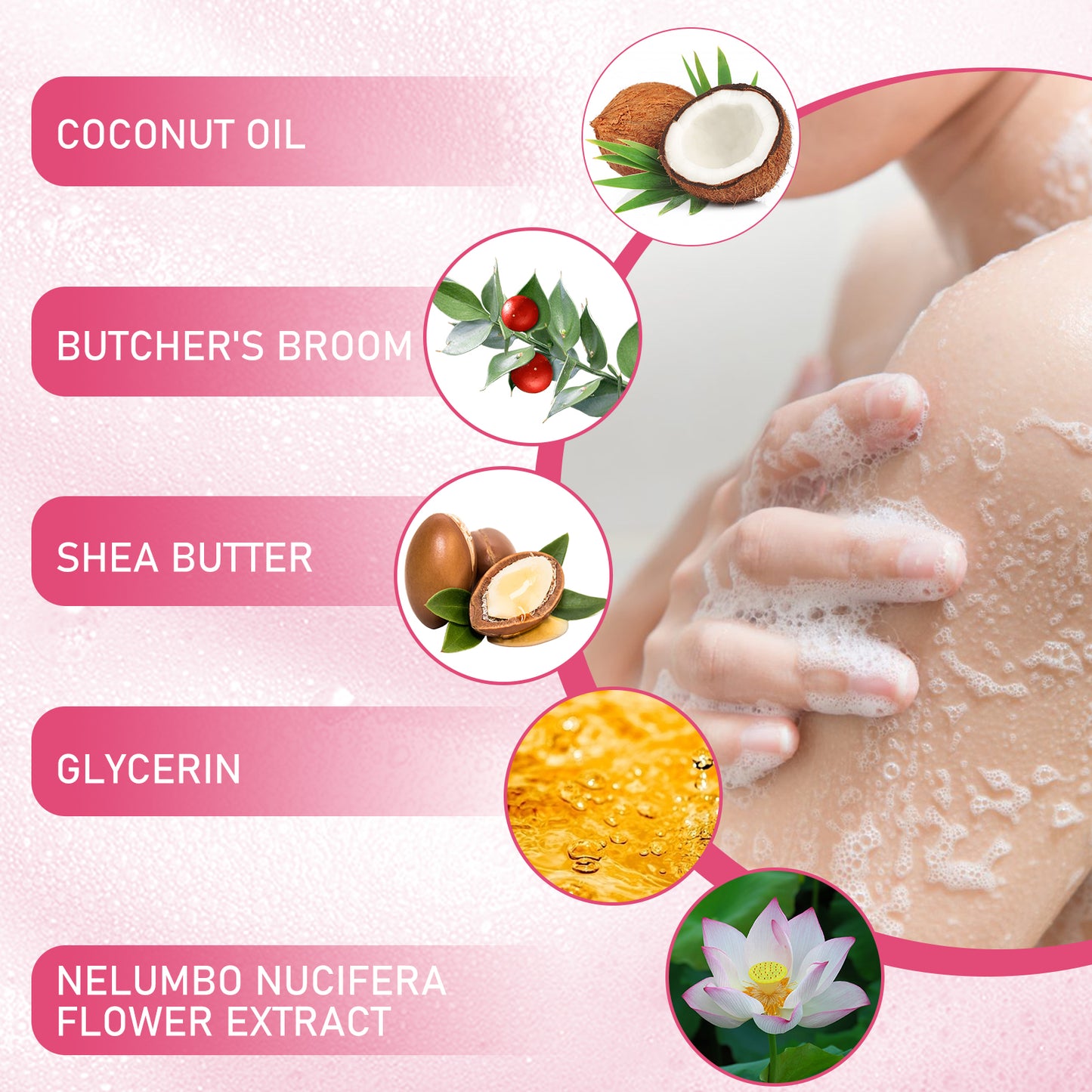 Aromatherapy Body Cleansing Sponge with Shea Butter & Glycerin