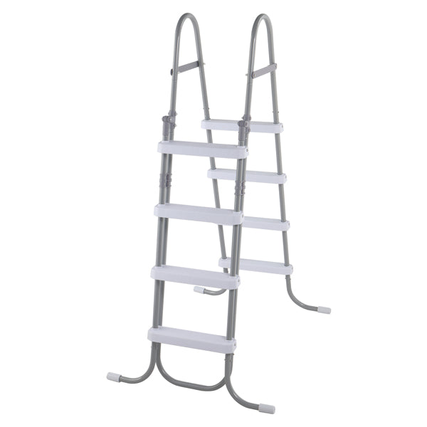 52-Inch Pool Ladder with 4 Steps, Iron Grey Frame and White Safety Steps